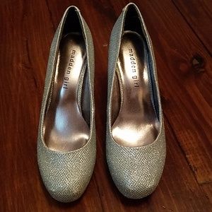 Silver Glitter Heels
